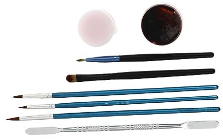 FOMIYES 1 Satz Creme Für Halloween-narben Gesicht Schwamm Textmarker Wimperntusche Bausatz Haut Halloween-make-up-kit Geronnenes Blutgel Make-up-puffs Gefälschtes Narben-kit Maske Wachs