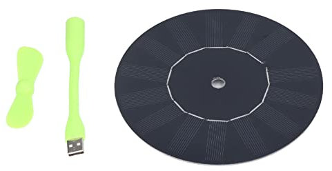Ventilateur à énergie Solaire, Petit Ventilateur de Voiture USB 5W avec Panneau Solaire, Aspiration et 2 Accessoires Ventilateur Solaire Solaire du Climatiseur pour une Utilisation dans Divers