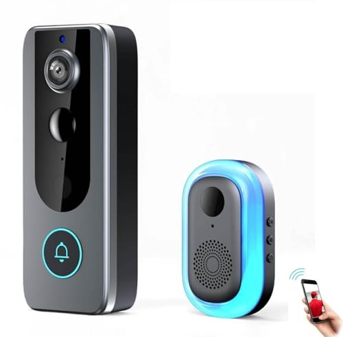 GuardianBell Pro,Smart WiFi Doorbell & Security Cam in One, Motion Alerts, Auto Snapshots and Local Recordings, with Live View, Night Vision Two-Way Audio