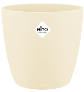 Elho Brussels Round Mini Vaso di Fiori, Soap, 25.1x25.1x23.1 cm