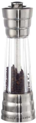Cole und Mason H596710 Jive Pfeffermühle 18 cm, acryl/edelstahl