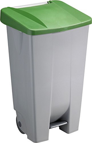 Helit H2405551 - Tret-Abfallbehälter the step chief 120L, grün
