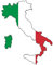 Samunshi® Italien Wandtattoo Nationalfarben Flagge Fahne - 64x80cm