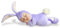 Anne Geddes Lilac Purple Bunny Beanie Doll