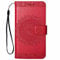 Hancda Hülle für iPhone SE 2016 / iPhone 5S / iPhone 5 Handyhülle Tasche Flip Case Klapphülle Leder Schutzhülle Cover Handytasche Hülle Klappbar Lederhülle Brieftasche Geldbörse Magnet Case,Rot