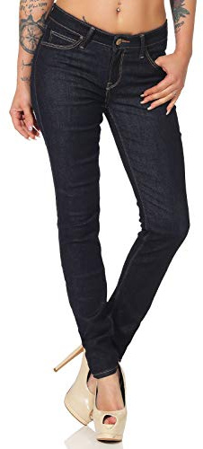 Lee Damen Skinny Skinny Jeans SCARLETT L526FR36, Gr. W28/L33, Blau (Rinse 36)