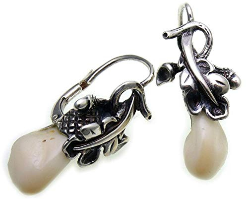 Grandel Ohringe echt Silber 925 Jagdschmuck Grandelschmuck Bouton