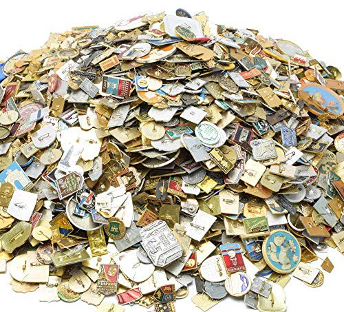 10x USSR Soviet ERA Enamel PINS, PINS for Backpacks, Badges, BROOCHES, Button PINS, Cold WAR and Communism CCCP