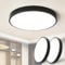 Style home 2Pcs 36W Deckenleuchte LED Deckenlampe aus Metall,Ø40x4cm Warmweiß 3000K, Ultraslim Runde Leuchte für Wohnzimmer Schlafzimmer Arbeitszimmer Büro Küche Flur (Schwarz)