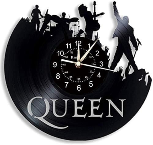 The Queen Rock Music Band Orologio da parete design, retrò orologio da parete, regali unici fatti a mano decorazione da parete (Nessuna lampada)