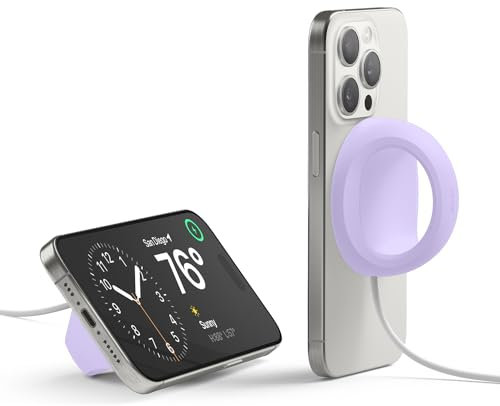 elago Griff Ständer Kompatibel mit MagSafe Ladegerät, Silikon Griff Ständer Kompatibel mit iPhone 17, 16, 15, 14, 13, 12 Serie [Ladekabel Nicht im Lieferumfang enthalten] (Lavendel)