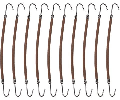 Minkissy - 40 ganci per coda di cavallo, elastici per capelli, con ganci, colore: Caffè