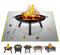 Fire Pit Mat ZITFRI 100x100cm Square Fireproof Mat Grill Mat, 2 Layer Fire Resistant Mat for Decking, Grass, BBQ, Firepad, Camping, Patio Shield, Wooden Floor, Deck Defender