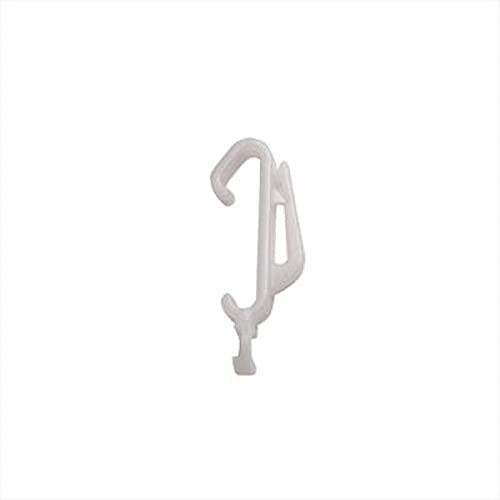 Plastic Sliding Curtain Track Hook Gliders In White (40 Pack)