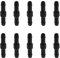 ECSiNG Lot de 10 raccords de Tuyau de Lave-Glace pour Pare-Brise - 2 Voies - pour la Plupart des Voitures - Noir