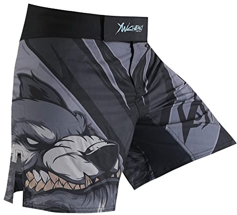 MMA Shorts für Herren, Kampfsport, Grappling-Shorts, BJJ-Shorts für Herren, kein Gi, Mitte der Oberschenkel, Yw-dk6, XL