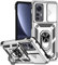 XINYEXIN Kameraschutz Handyhülle für Xiaomi 12T / Xiaomi 12T Pro Hülle mit 360 Grad Metal Ring Ständer Stoßfest Schutzhülle Hard Case Sliding Camera Cover - Silber