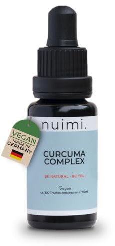 nuimi. Curcuma Complex Tropfen hochdosiert - Für 70 Tage | Aus Kurkuma, Weihrauch & Vitamin C | hohe Bioverfügbarkeit | stark entzündungshemmend | frei von Ölen oder Alkohol | vegan