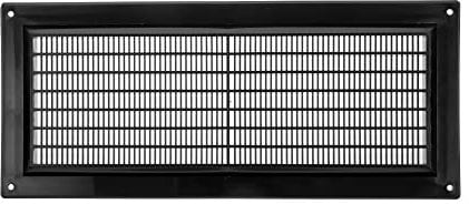 Vent Systems 300 x 130 mm Rechteckiges Lüftungsgitter, Kunststoff Abdeckung mit Insektenschutz, Mauerlüftung, HVAC Luftauslass für Innen-/Außenwände, Decken, Schuppen, Wohnwagen, Heimwerkerbedarf