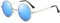JoXiGo Sunglasses Mens Women Polarised UV400 Protection - Retro Round Classic Metal Frame (Blue)