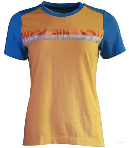 Zimtstern Damen Fahrradtrikot TrailFlowz Burnt Yellow-Blue Steel XS