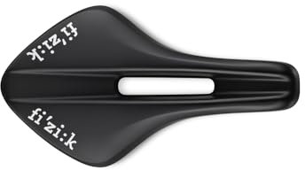 Fizik Transiro Aeris R5 Kurzstrecken-Triathlon-Fahrradsattel, karbonverstärkte Schale mit Schienen aus Legierung, 135 mm Breite, Schwarz