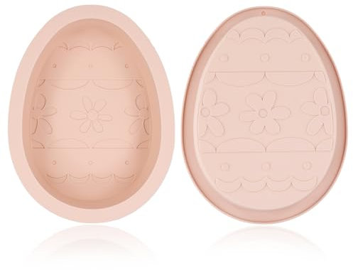 NQEUEPN 2uds Moldes de Silicona para Chocolate, Moldes de Chocolate de Pascua Grande en Forma de Huevo Moldes de Silicona para Dulces Huevo Rompible para Fiesta de Horneado de Pascua
