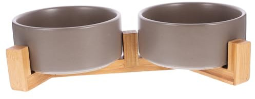 DRESSOOS 1ensemble Set De Céramique Antidérapants pour Chiens Et avec Support Nourriture Et Eau pour Animaux De Compagnie