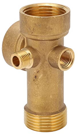 Conector de Tubería de Latón de 5 Vías G1 G1/4, Conector de Agua, Aceite y Gas para la Industria del Baño y la Cocina