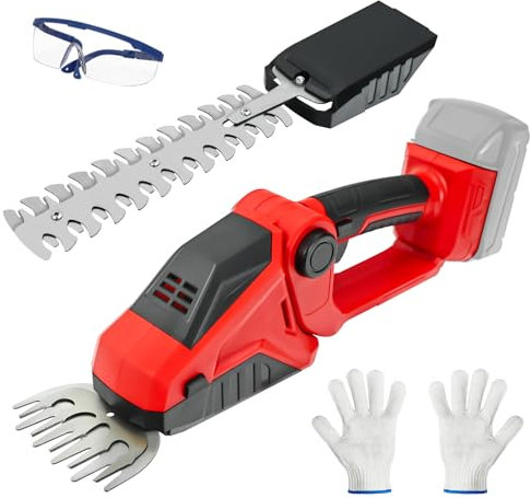 Hedge Trimmer Cordless for Milwaukee 20v Battries, 2 in 1 Small Weed Trimmer for Shrub, Garden, Grass, Lawn and Pruning(Batteries not included)