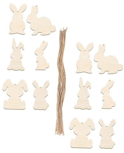 MUSISALY Unvollendete Holzhasenausschnitte Osterdeko Osterbastelset Osterpartydekoration Osterschmuck Innendeko