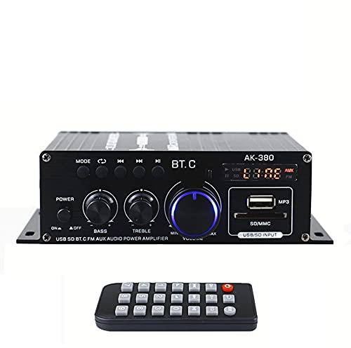 Mini amplificatore di potenza o da 40 W + 40 W Amplificatore o portatile per alarlanti per auto e casa