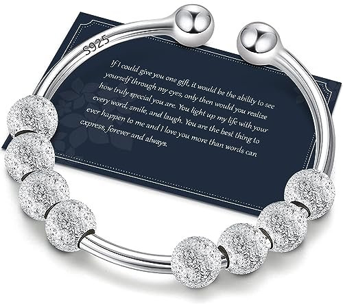 J.Fée Anxiety Ring Silber 925 Stress Ring Damen Stressring Silber Ringe 925 Frauen Angstring Silber Anxiety Ringe Verstellbar Ringe Für Frauen