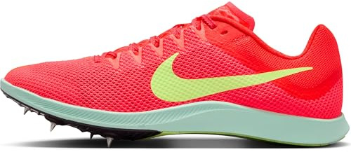 Nike Herren Zoom Rival Distance Track & Field Langstrecken-Spikes, Bright Crimson/Washed Coral-Barely Volt, 44.5 EU