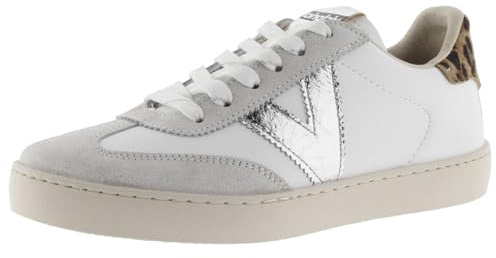 victoria Trainers Berlin Ciclista 1126209 | Faux Leather & Cracked Suede Panels & Animal Print Back Part for Women