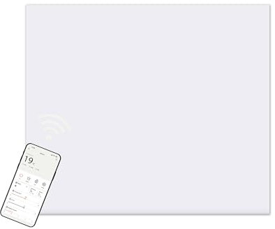 MYLEK Panel Space Heater White Eco Smart WiFi App Radiator Electric Slimline Low Energy - Wall Mounted, Bathroom IPX4 Rated for Homes, Offices (1000W)