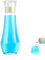 Tiyafuro Glass Mouthwash Dispenser for Bathroom, 8.8OZ Mouth Wash Container Bottle with Lid Cup, Small Clear Refillable Mouthwash Holder Decanter for Countertop, Multifunctional Glass Bottle
