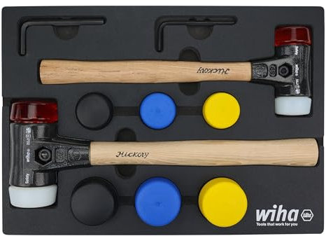 Wiha 14-teiliges Schaumstoff-Tabletten-Set mit geteiltem Kopf, Hickory-Holz, Mehrere Farben, 5.5 pounds