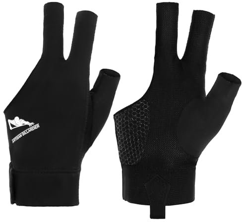 Bremorou Billardhandschuh Handschuhe Billiard Poolhandschuhe, Billard Handschuh Atmungsaktive, Sporthandschuhe, Queue Sporthandschuh, für Shooter Queue Sport passt auf Linke Hand