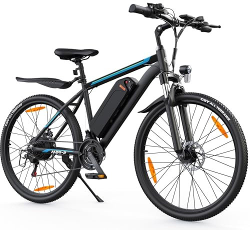 AOIHO E Bike Mountainbike, 24/26 Zoll E Mountainbike Elektrofahrräder, 36/48V Abnehmbarer Akku, E Fahrrad Professionelle 1/21 Gang Motor 250W, Reichweite bis 40-80KM,MTB E Bike Herren und E Bike Damen