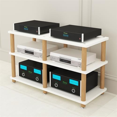 mobile stereo hi fi rack hifi Mobiletto Porta TV Audio/video A 3 Ripiani, Ripiano Per Rack Amplificatore Per Componenti Stereo Di Intrattenimento, Rack Stereo Per La Casa, Supporto TV Angolare(White)