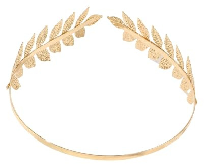 Rockreyoa Kopfschmuck Gold Mädchen Lorbeerkranz Gold Kopfschmuck Braut Haarschmuck Hochzeit Vintage Olivenblatt Haarband Haarreif Braut Blatt Stirnband Griechische Göttin Tiara Blatt Blätter#4