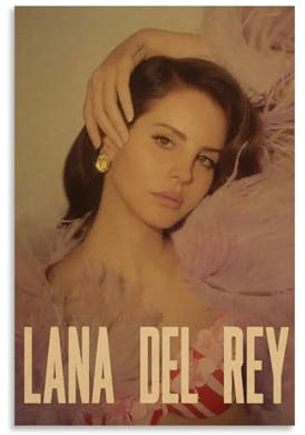 Lana Del Poster Rey Music Vintage Singer Für Zimmer, Ästhetische Leinwand-Wandkunst, Schlafzimmer-Dekor Poster 12x18inch(30x45cm)
