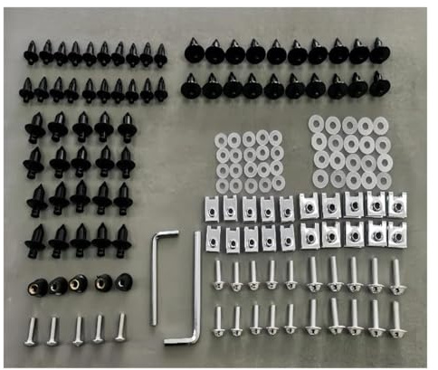 ELEKMPMGTD Kit Carénage Et Carrosserie Boulons Et Vis pour Y&amaha FJR 1300 2004 2005 2006 2007 2008 2009 2010 2011 2012 2013 2014 2015 Kit boulons carénage