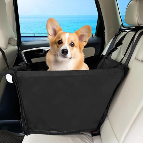 Dromzen Hunde Autositz für Kleine Mittlere Hunde, Hundesitz Auto Rückbank | Hundeautositz, Hundeschutz Auto Rückbank, Hundekorb Rücksitz, Hundekissen, für Den Rücksitz im Autos