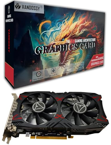 Vandossy Radeon RX 5500 XT Graphics Card, 8GB GDDR6 128 bit RDNA Architecture 1717/1845 MHz (Base/Boost Clock) DirectX 12 HDMI DP PCIe4.0 for 1080p Gaming & Streaming (RX 5500 XT)