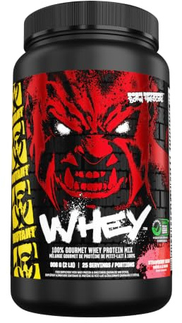MUTANT Whey | 100% Molkenprotein-Pulver-Shake, Gourmet-Geschmack | 22 g Protein | Schnelle Aufnahme, leichte Verdaulichkeit | 908 g | Erdbeer-Creme