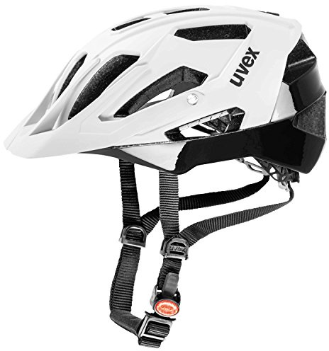 UVEX Erwachsene Fahrradhelm Quatro, White Mat/Black, 52-57 cm, 4107750815