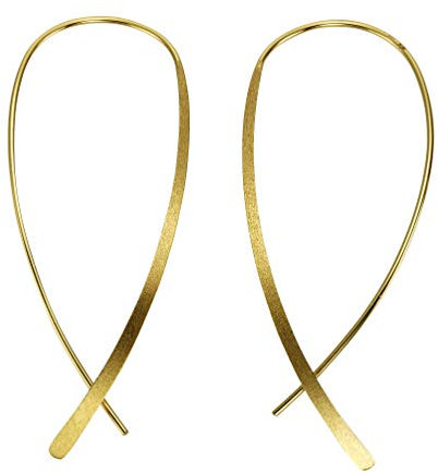 Celesta Silber Damen Ohrringe 925/- Sterling Silber 6,7cm Eismatt gelb 271230068V