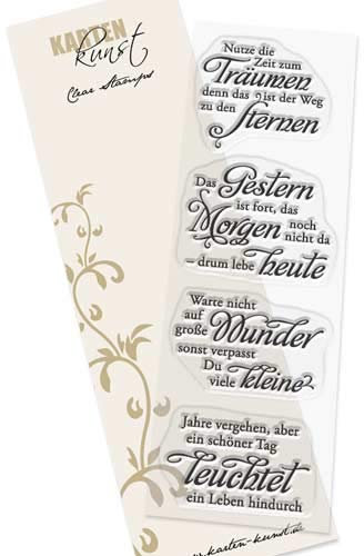 Karten-Kunst Clear Stamps KK-0096 Stempel Weise Worte Zeit Silikonstempel